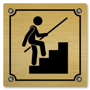 Schodiště, 148x148mm, zlatá, Kansas